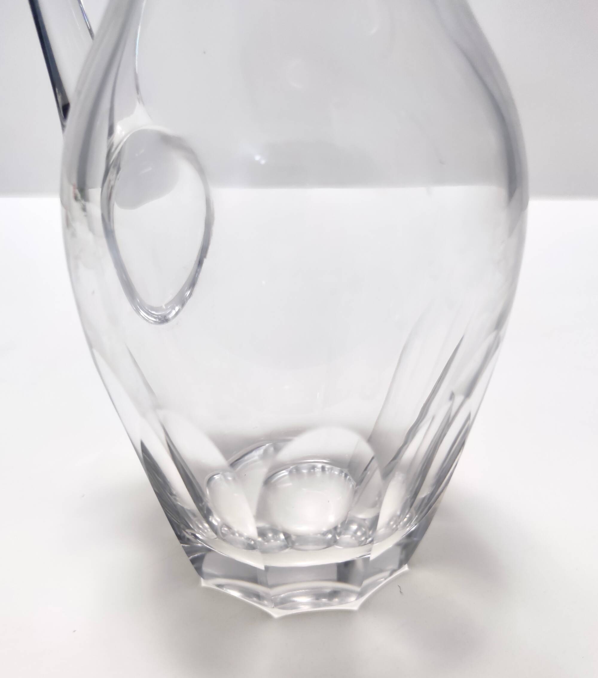 Vintage Transparent Crystal Pitcher Attr. to Baccarat