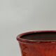 Vintage studio ceramic vase, dripping red glaze, signed "Pot Aardig"