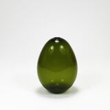 Art glass vase Saippuakupla green soap by Kaj Franck, Nuutajärvi Finland.