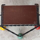 Vintage wall mirror coat rack
