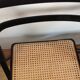 4 folding chairs cannage and black metal Cidue