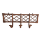 Vintage wall coat rack in rattan and bamboo – 1960s/70s