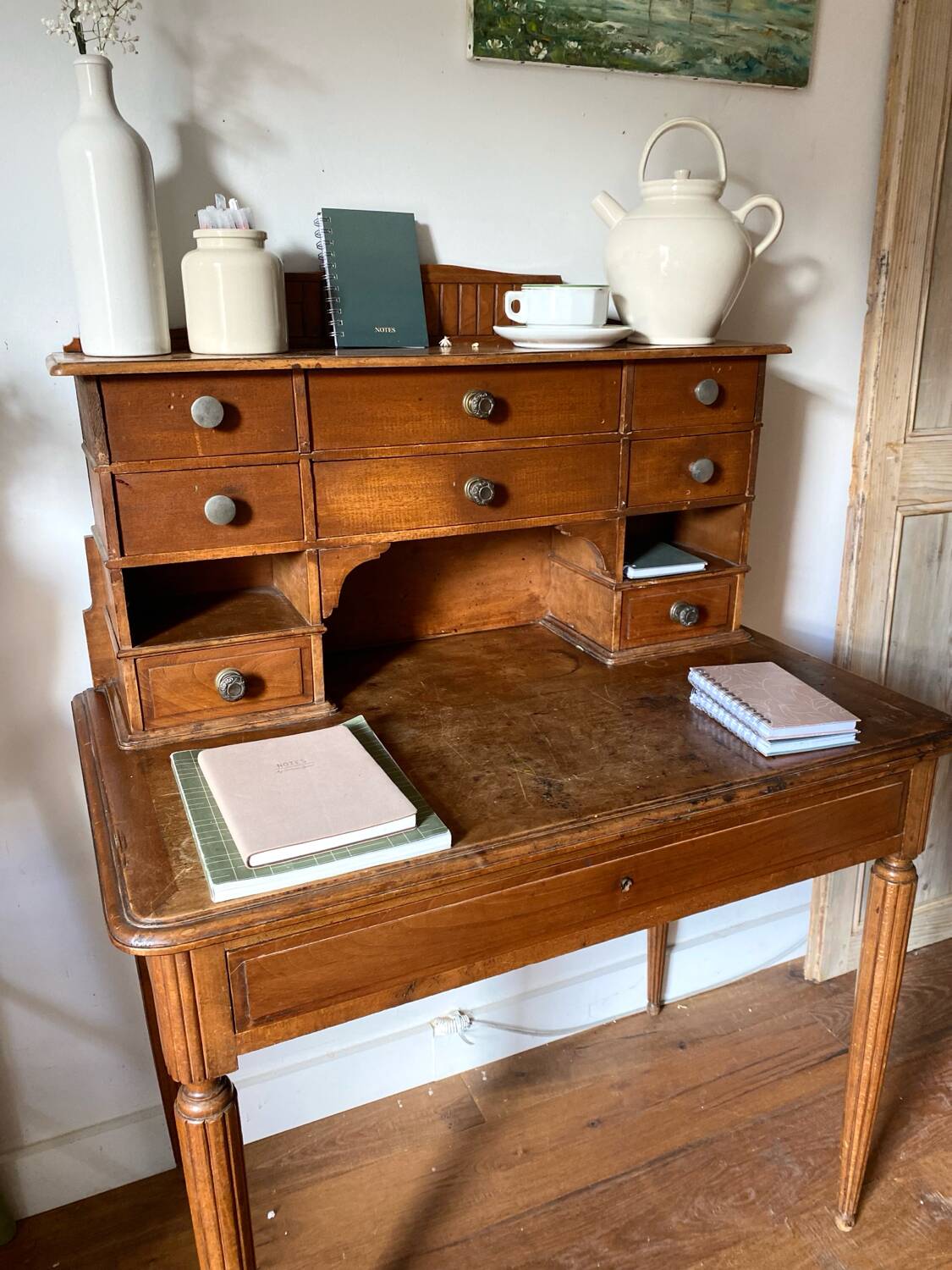 Antique solid wood desk/secretary