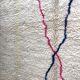 Moroccan Berber carpet Beni Ouarain with colorful lines 3.03x1.96m