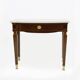 Pair of Neoclassical Style Marble and Mahogany Bedside Tables