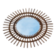 Sun mirror of the 50s in rattan