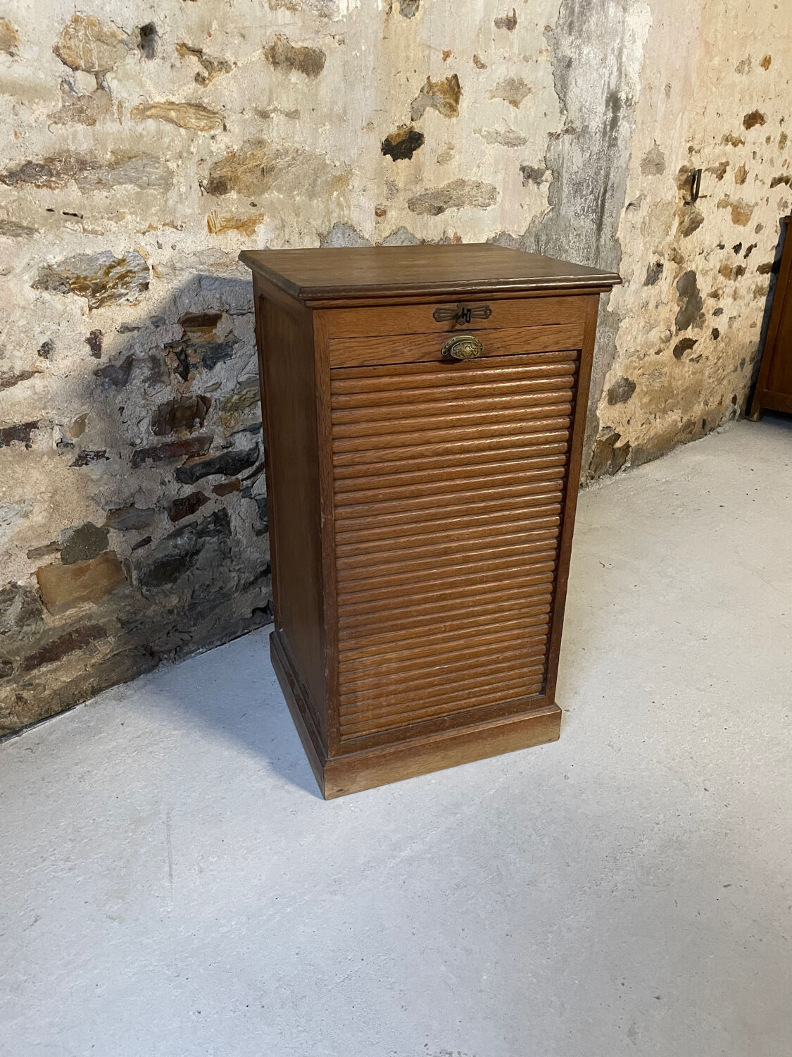 Vintage wooden curtain cabinet