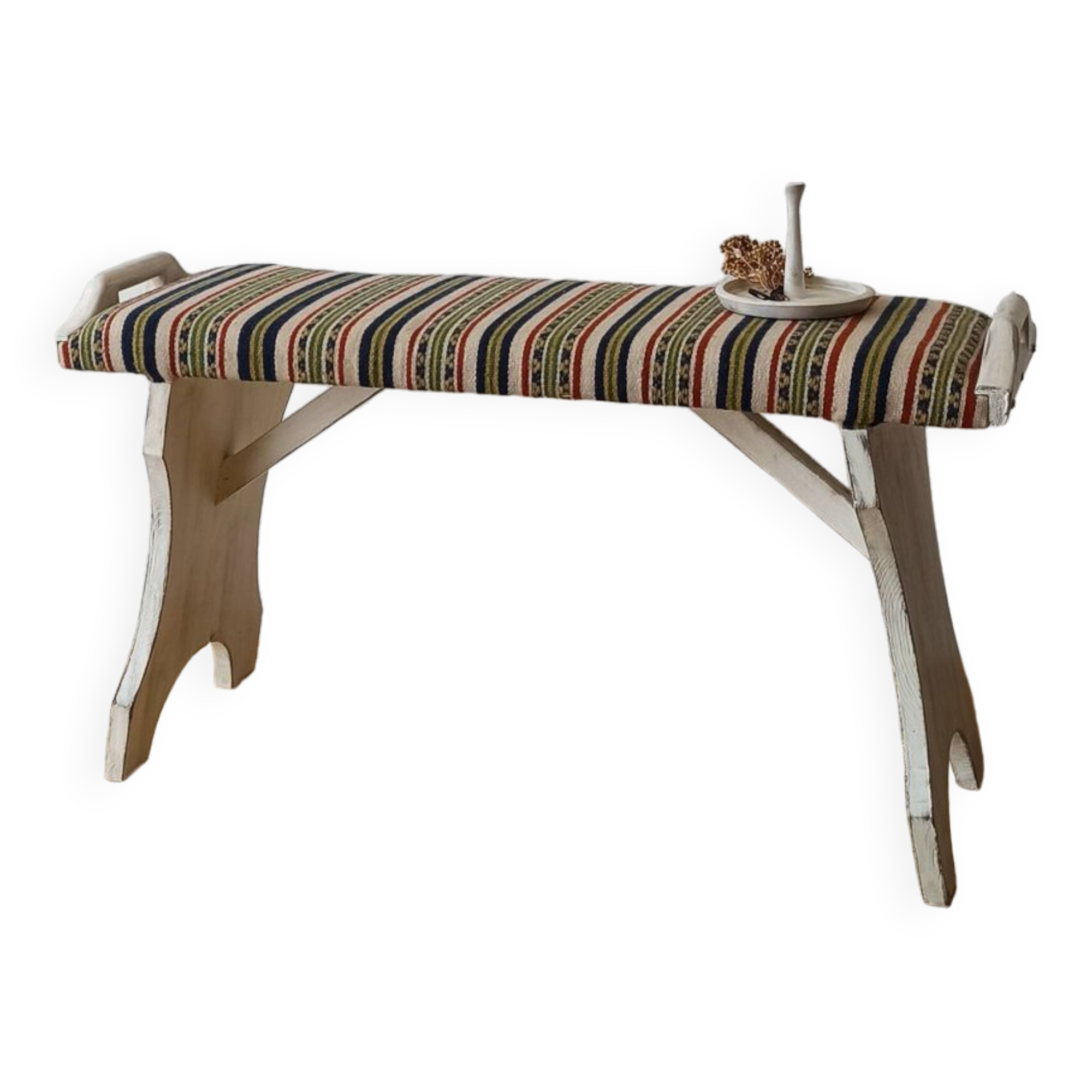 Wooden bench in vintage style.