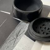 Empty pocket with black ceramic lid, Mexico 1980