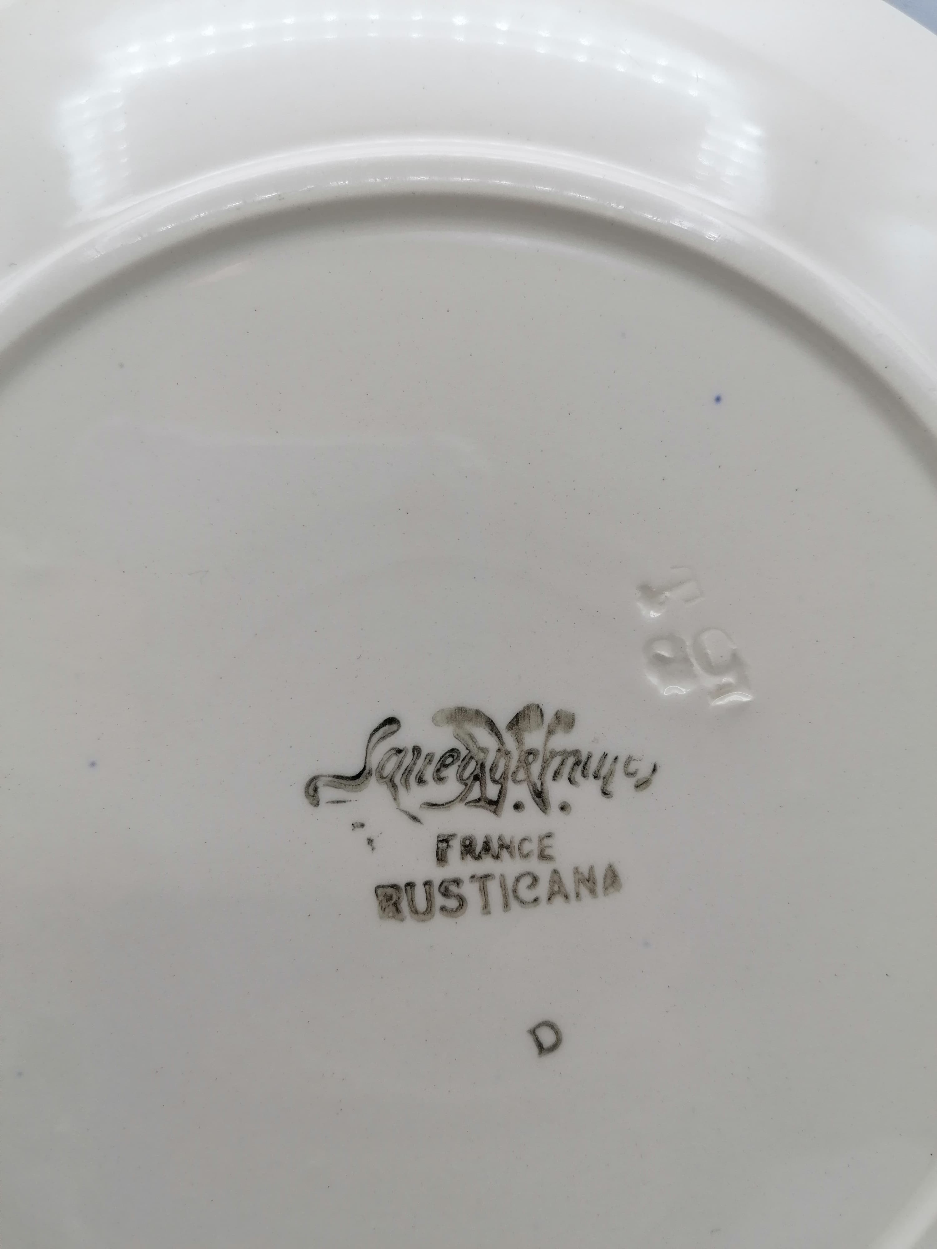 Pair of Sarreguemines plates