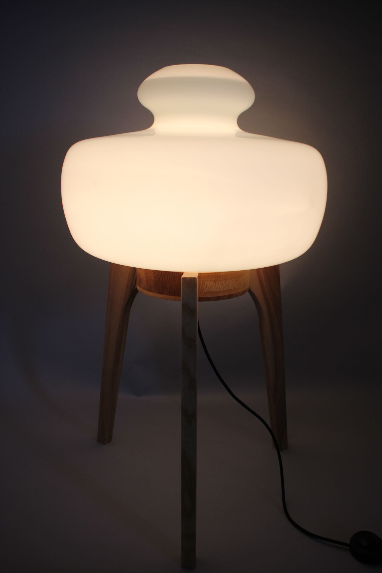1970s Oak ULUV Floor Lamp, Czechoslovakia