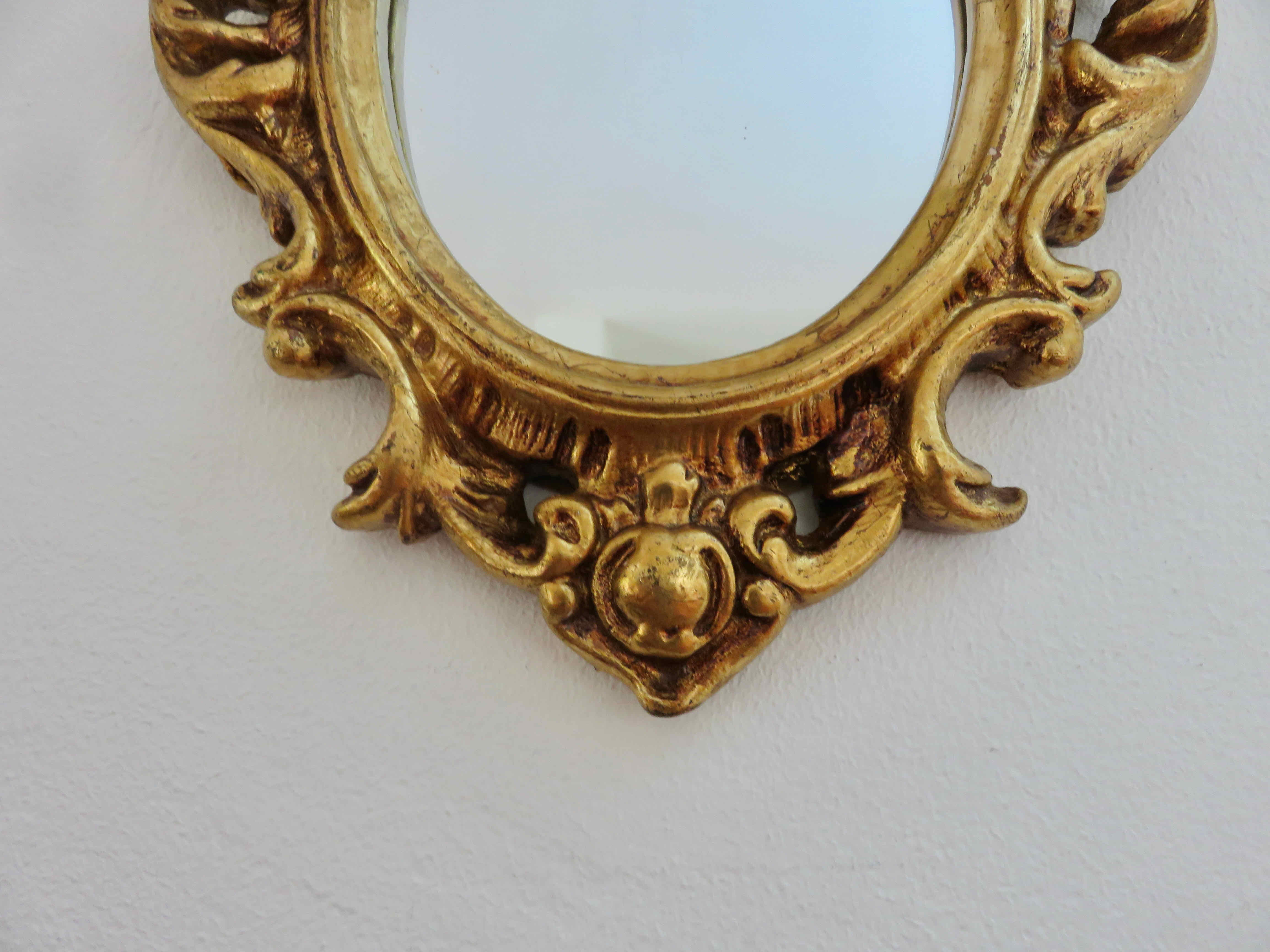Golden mirror style " baroque " 60s 70s