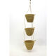 Hanging baskets made of natural fiber