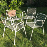 Lot of 4 chairs Emu vintage garden 1960-80's