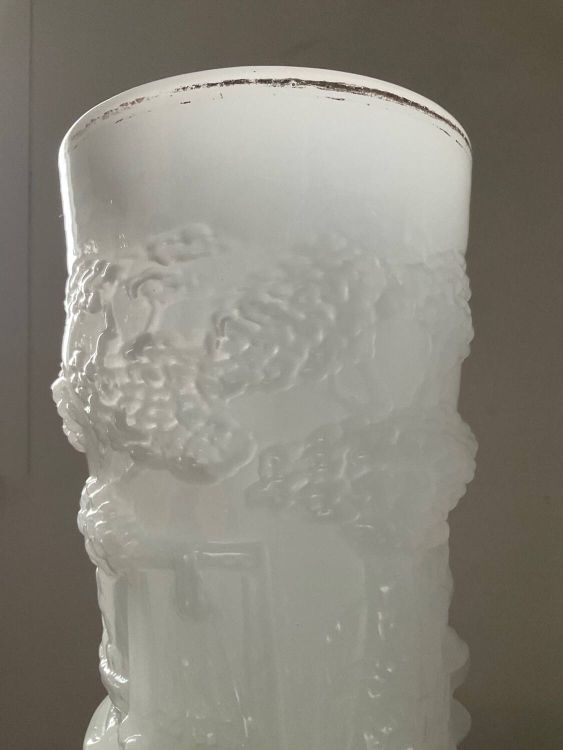 Large Art Deco opaline vase