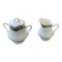 Sugar bowl and milk jug, PP Limoges France, white porcelain art deco