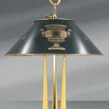 Empire Style Solid Bronze Bouillotte Lamp with Sheet Metal Shade