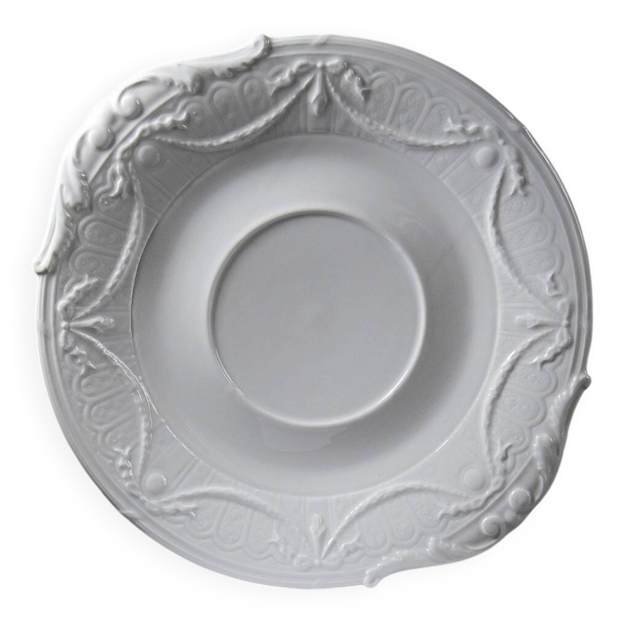Very large centerpiece dish Lafarge & Co Limoges porcelain vintage
