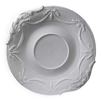 Very large centerpiece dish Lafarge & Co Limoges porcelain vintage