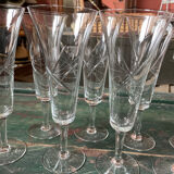 8 champagne flutes RGR