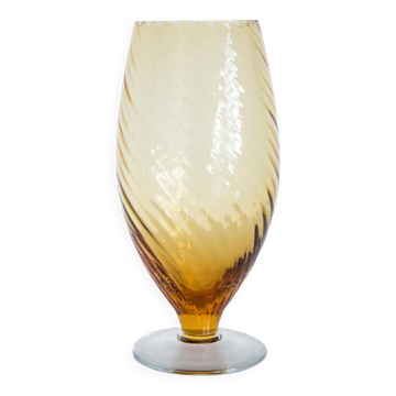 Vase vintage jaune petit en verre, 20ème siècle, Europe, 1960s