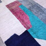 Moroccan Berber rug Boujaad ecru with colorful patterns 412x291cm