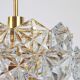Magnificent chandelier, brass and crystal glass by Kinkeldey, Germany, 1970.