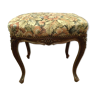 Louis XV style stool in tinted beech sitting in XX century fabrics