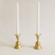 Pair of brass "bell" candle holders