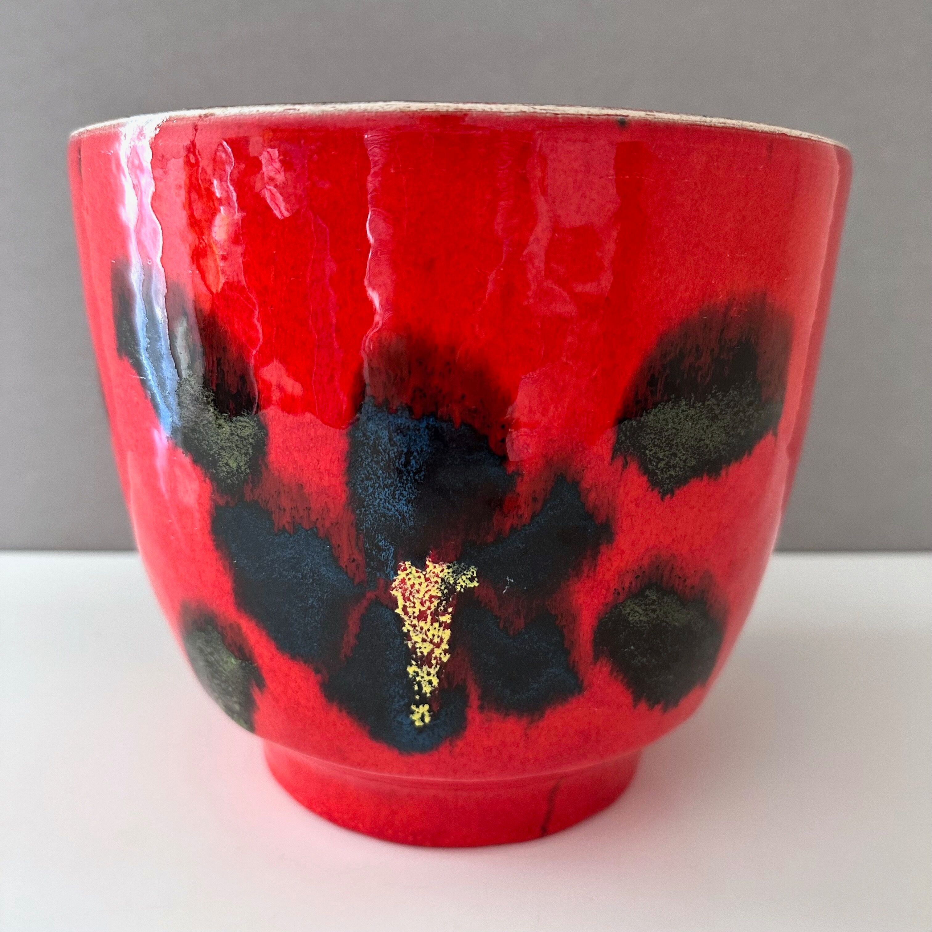 Bay ceramic planter, westgerman pottery, 70's interior