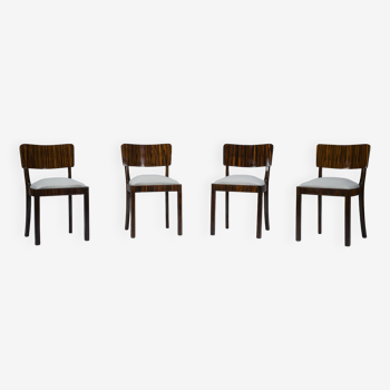 Art Deco Makassar dining chairs, 1930s, set of 4