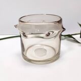 Amber Murano Glass Vase with Bugne Ascribable to Ercole Barovier, Italy