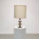 Lampe de table en acier brossé vers 1970