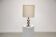 Lampe de table en acier brossé vers 1970