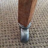 Wooden chair with wheels