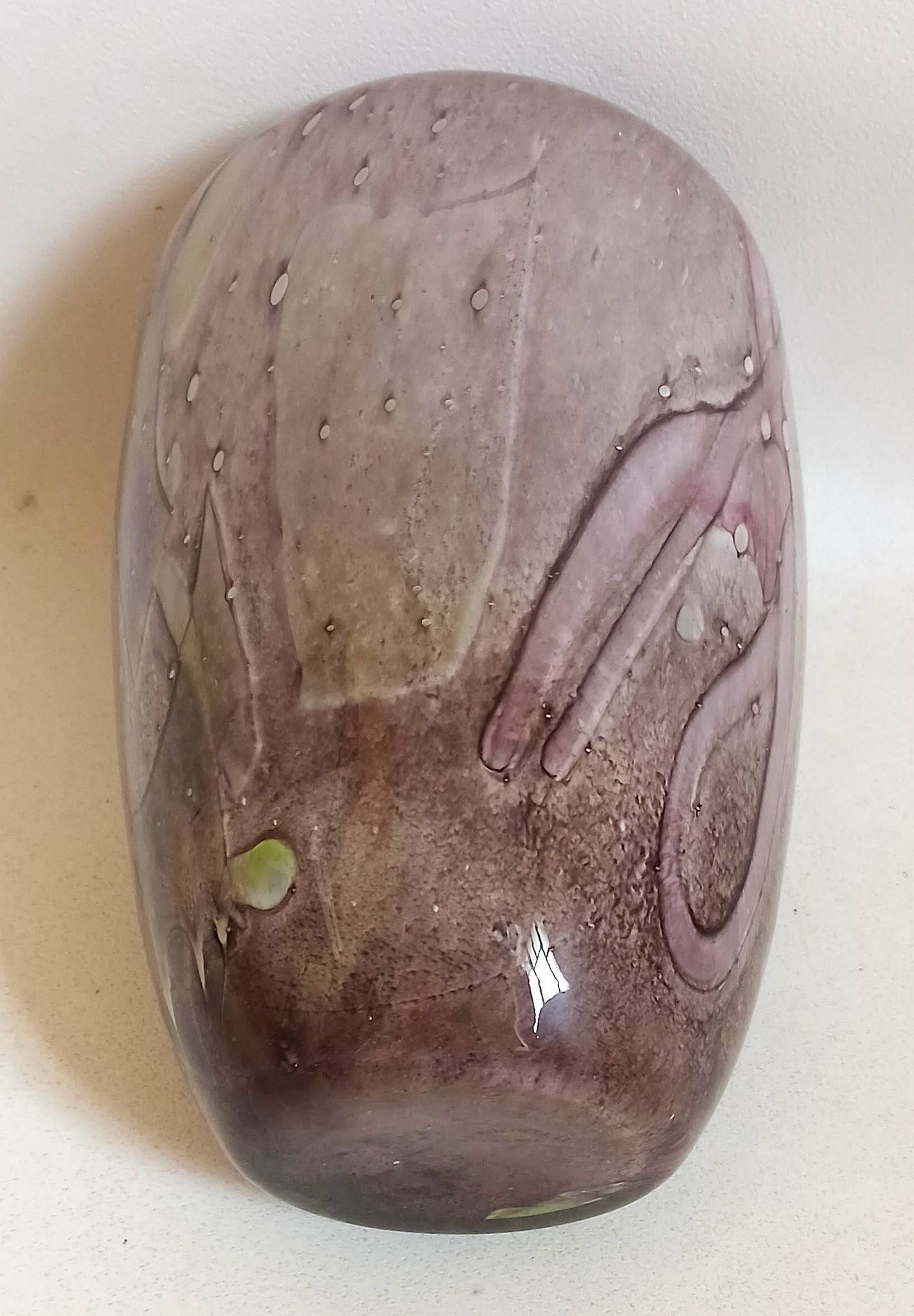 Vase signed La Rochère crystal Height 25.8 cm