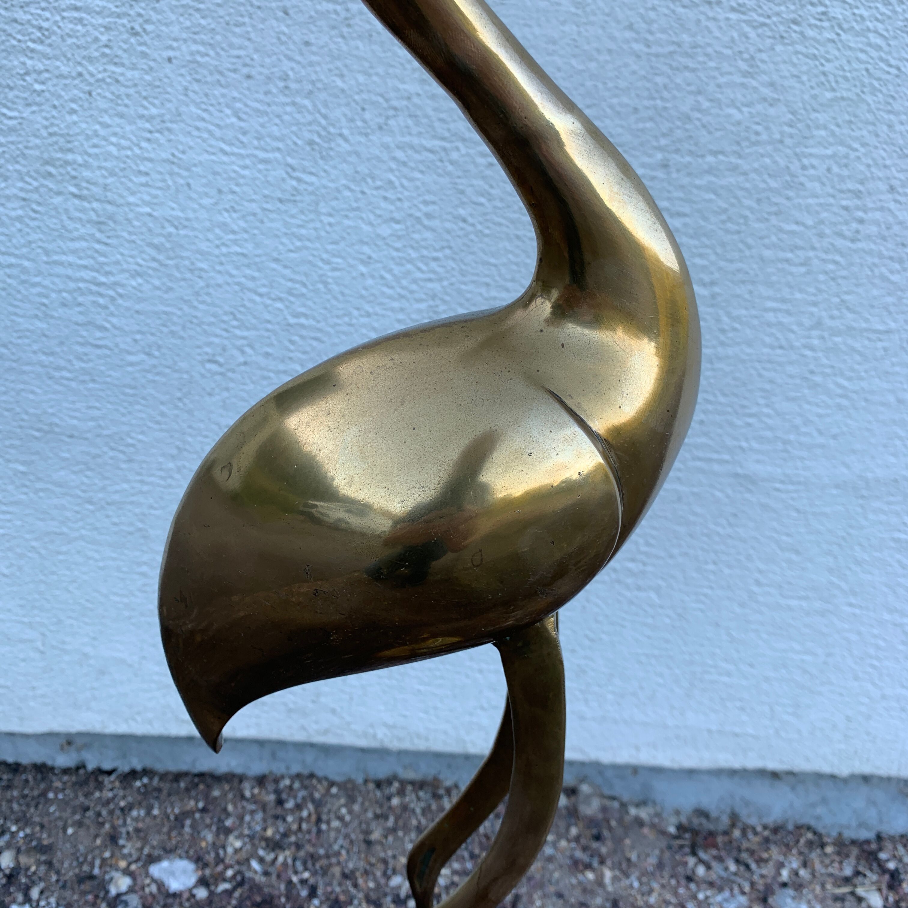 Brass bird heron 69 cm