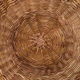 Large vintage wicker basket with lid – circa 1960