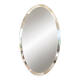 Vintage Oval Mirror Bevelled Glass Frameless – 1950s