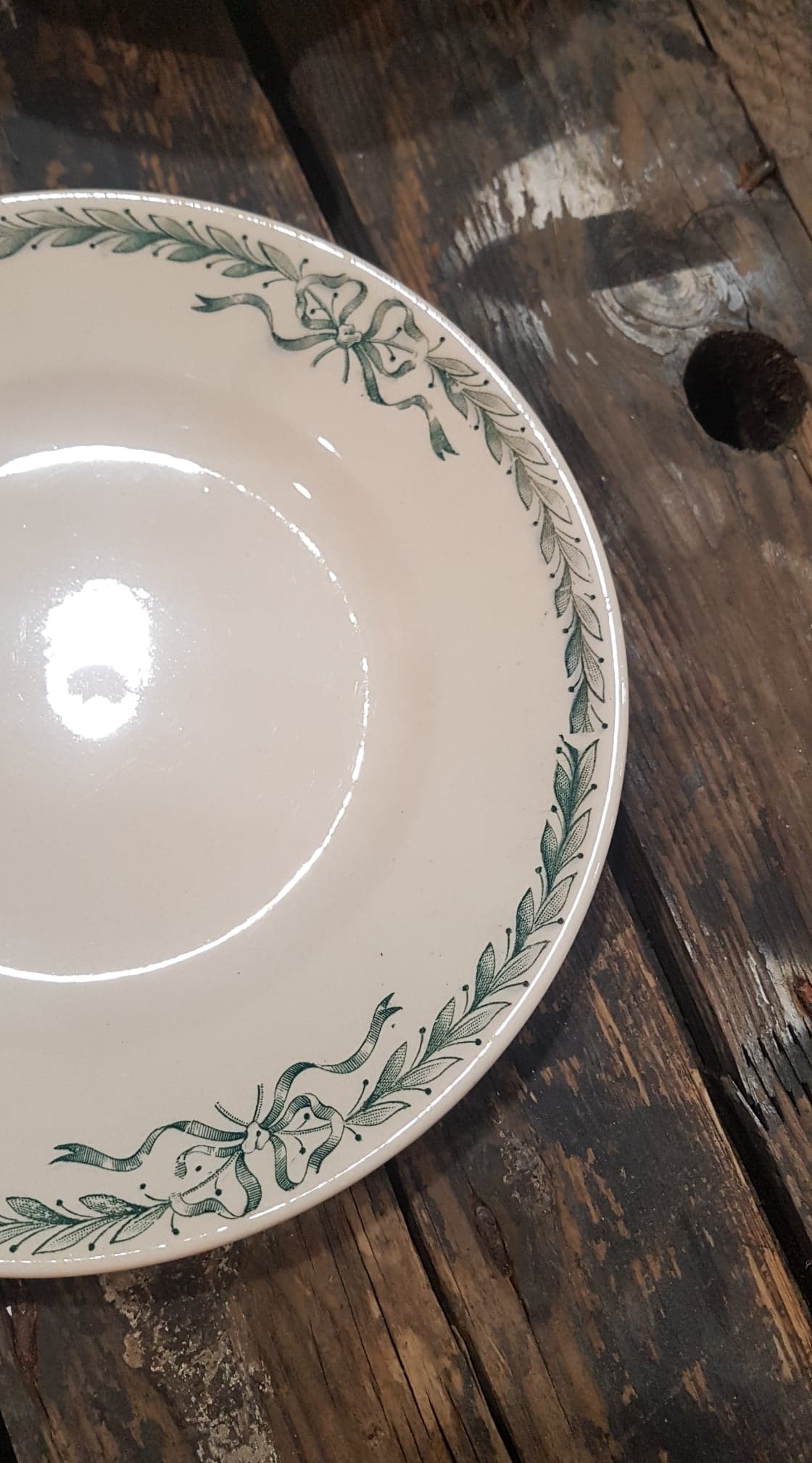 Lot of 10 plates in Terre de Fer Longchamp model Belleville