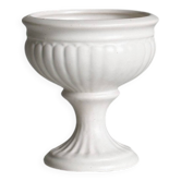 Off-white ceramic footed bowl