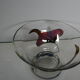 Floral decor evased glass cup