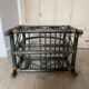 Indonesian style bamboo and rattan magazine rack - 1960s - green stained