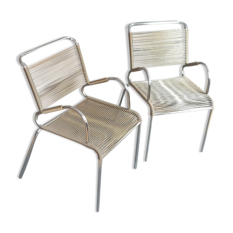 Paire de chaises scoubidou