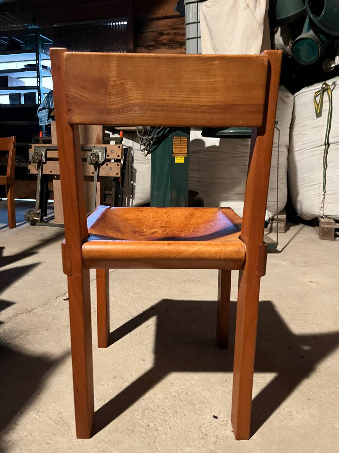 1 lot of 6 chairs by Pierre Chapo