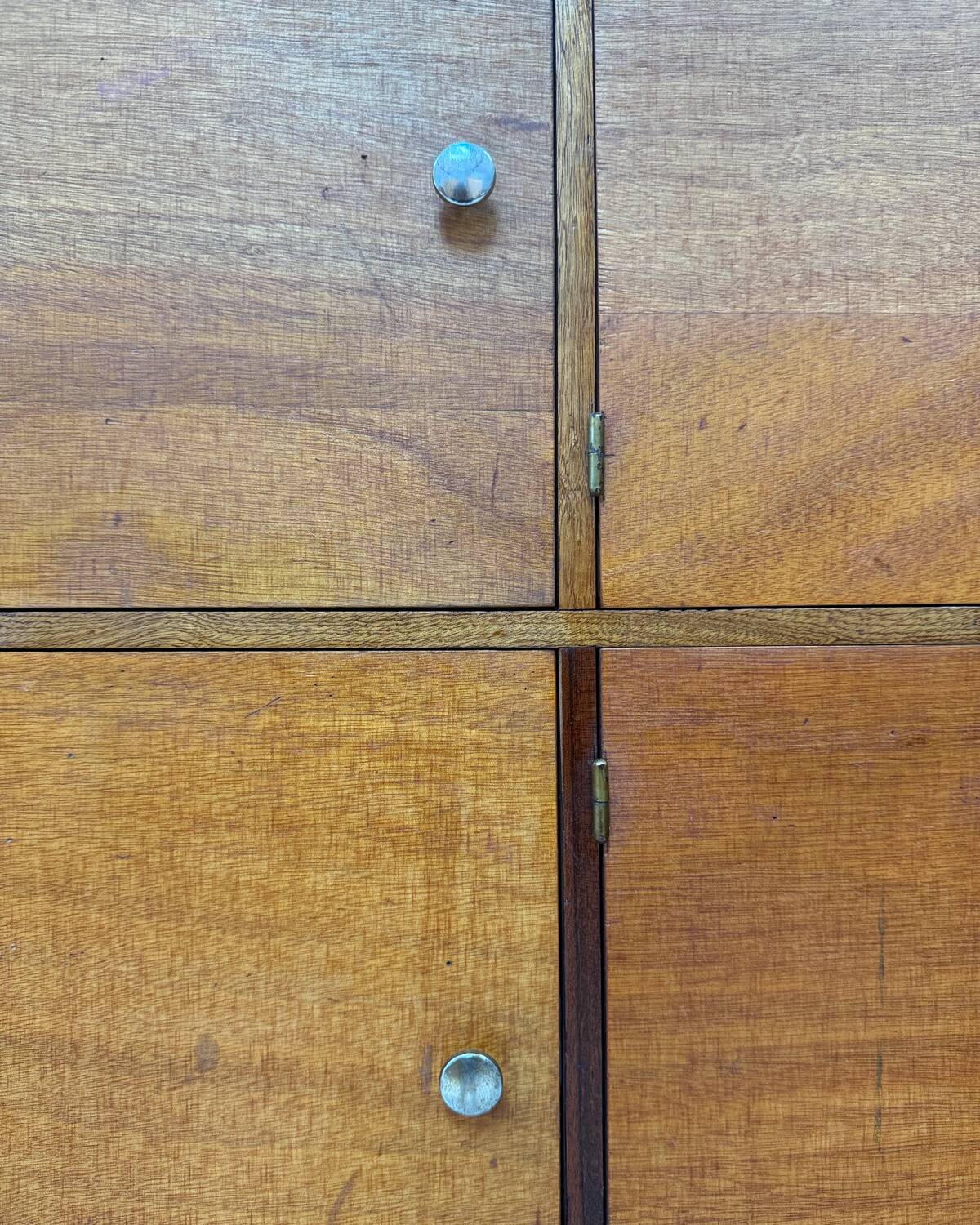 Large vintage wooden locker cabinet