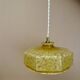 Vintage yellow Clichy glass lampshade pendant light