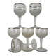 Set de 6 verres ballon à vin verre granité