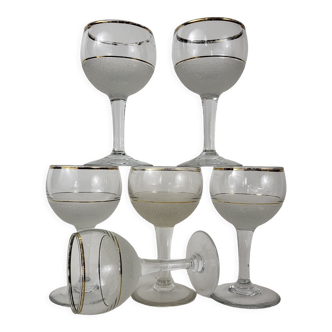 Set of 6 glasses wine balloon (granite glass)