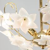 Vintage Italian Murano Glass Flower Chandelier